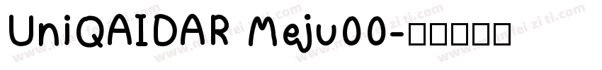 UniQAIDAR Meju00字体转换